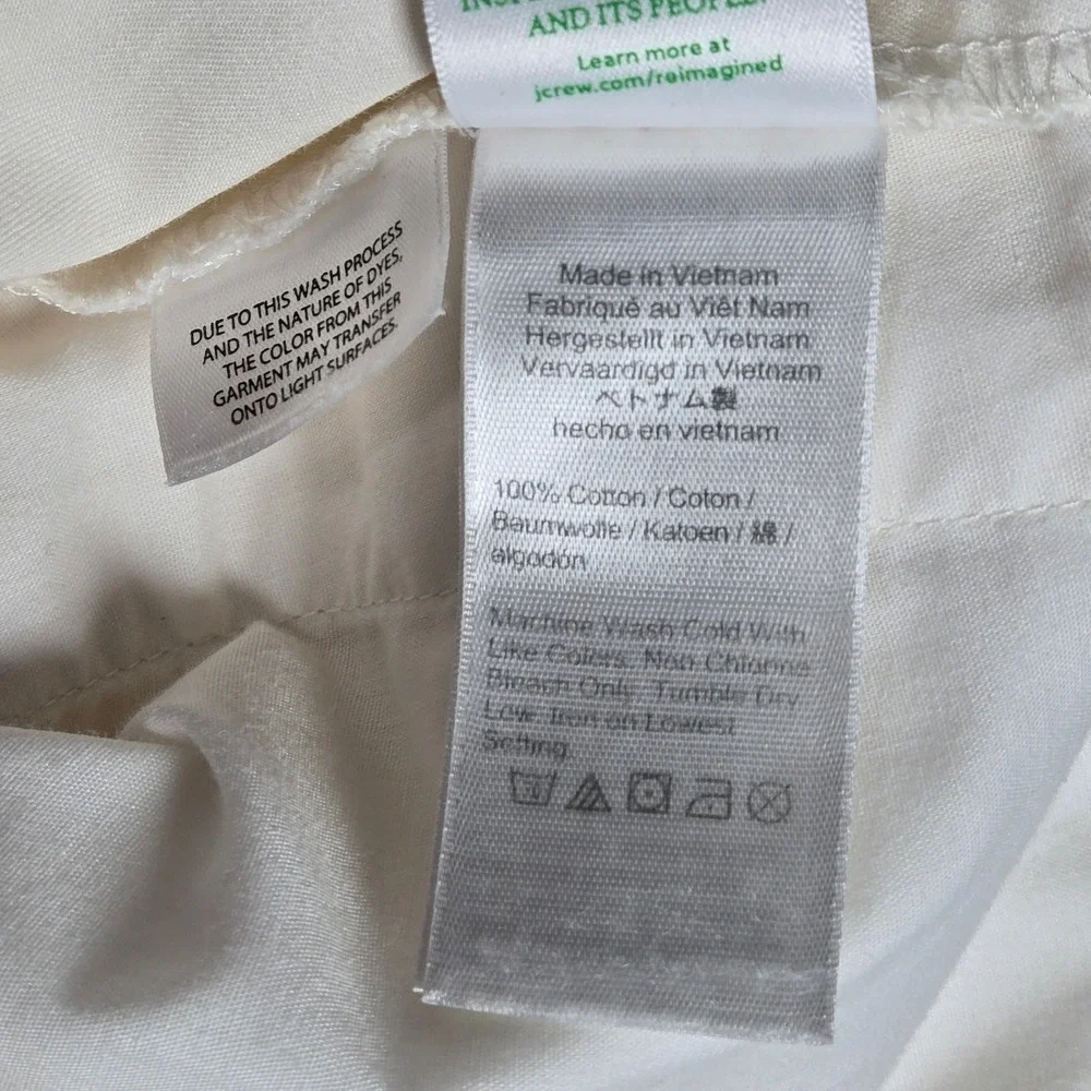 J Crew Women's Cream Chino Pants Size 32 Style BP499 Cotton‎ Blend Relaxed Fit